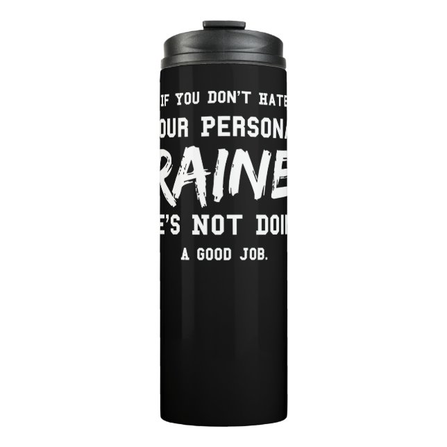 Fitness Personal Trainer Gym Motivation Thermosbecher (Vorderseite)