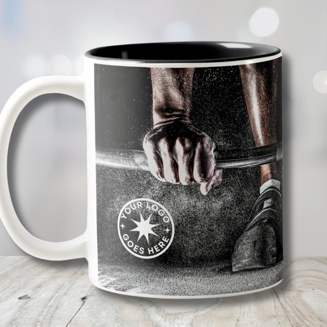 Fitness Personal Trainer Gym Zweifarbige Tasse (Fitness Weightlifting Barbell Personal Trainer Gym Two-Tone Coffee Mug)