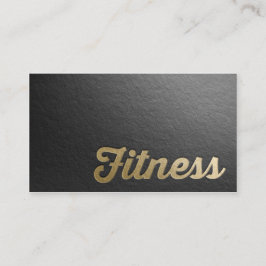 Fitness Personal Trainer Minimaler Black Gold Embo Visitenkarte