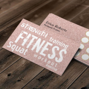 Fitness Personal Trainer Rose Gold Glitzer Loyalit Treuekarte