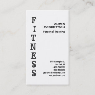 Fitness Personal Trainer Schwarz-weiß Business Car Visitenkarte