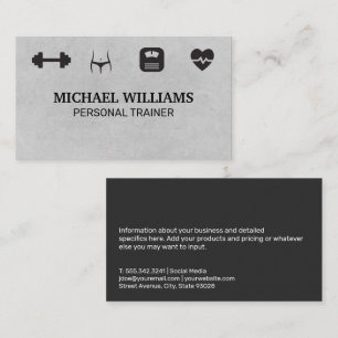 Fitness   Personal Trainer Visitenkarte