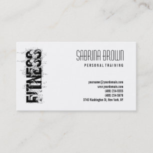 Fitness Personal Trainer White Business Card Visitenkarte