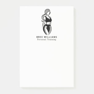 Fitness-Personaltraining für Frauen Minimalismus Post-it Klebezettel