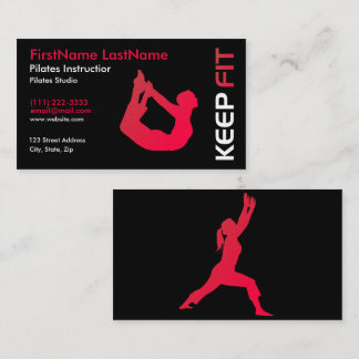 Fitness Pilates Instructor Business Card Visitenkarte