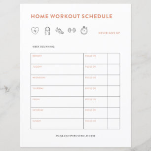 Fitness Planer Zuhause Workout Übungslehrer