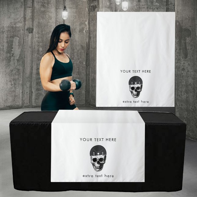 Fitness Pop Up Shop Table Runner Sign Business Wandteppich (Pop Up Shop Table Runner Sign Business Weights Gym Tapestry)