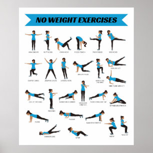 Fitness Poster - Blau