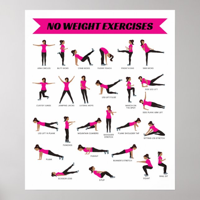 Fitness Poster - Pink (Vorne)
