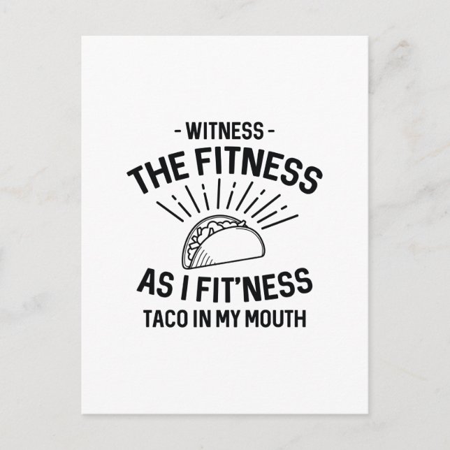 Fitness Postkarte (Vorderseite)