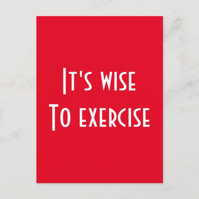 Fitness Postkarte (Vorderseite)