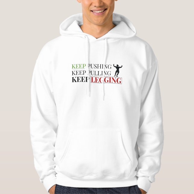 Fitness Quote Pullover Hoodie – Minimal Text Desig (Vorderseite)