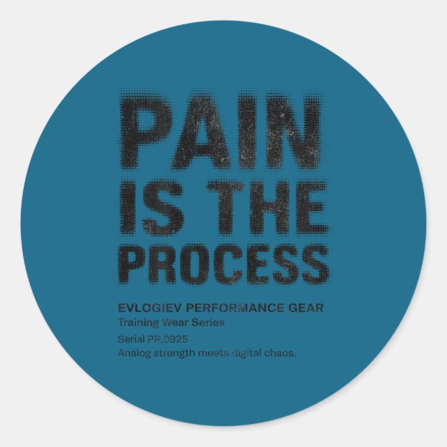 Fitness Quote Y2k Gym Training Back Print Yoga Srt Runder Aufkleber (Vorderseite)