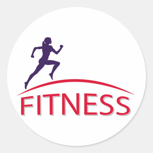 Fitness Runder Aufkleber (Vorderseite)