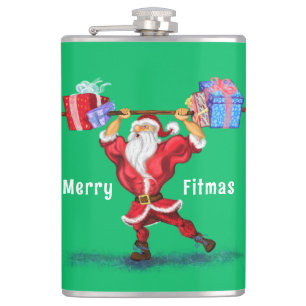 Fitness Santa Claus Flask Flachmann