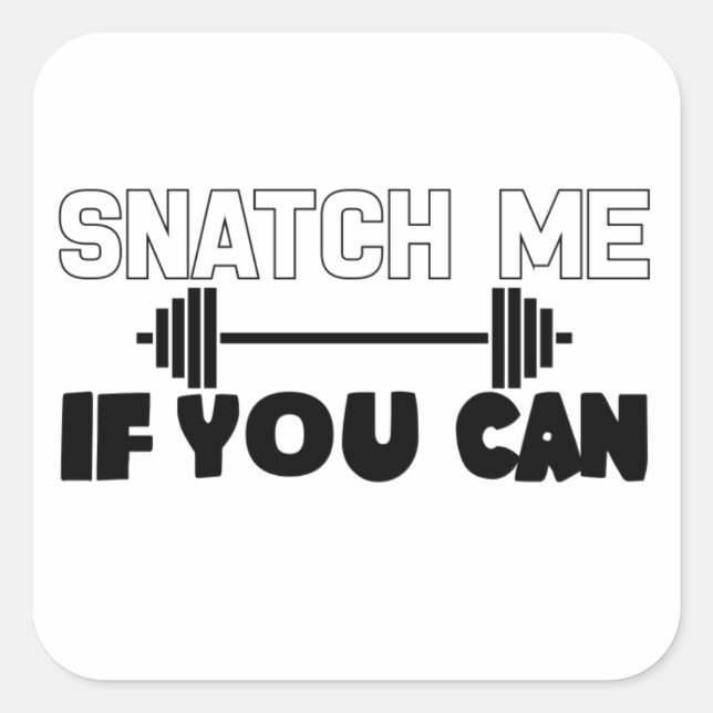 Fitness Snatch Quadratischer Aufkleber (Vorderseite)