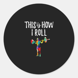 Fitness So Roll Gym Bodybuilding Girl Runder Aufkleber