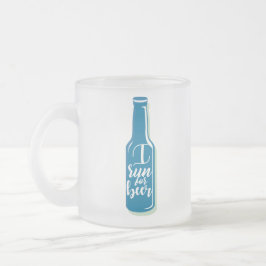 Fitness Spaß, den ich für Bier Blue Flasche laufe Mattglastasse