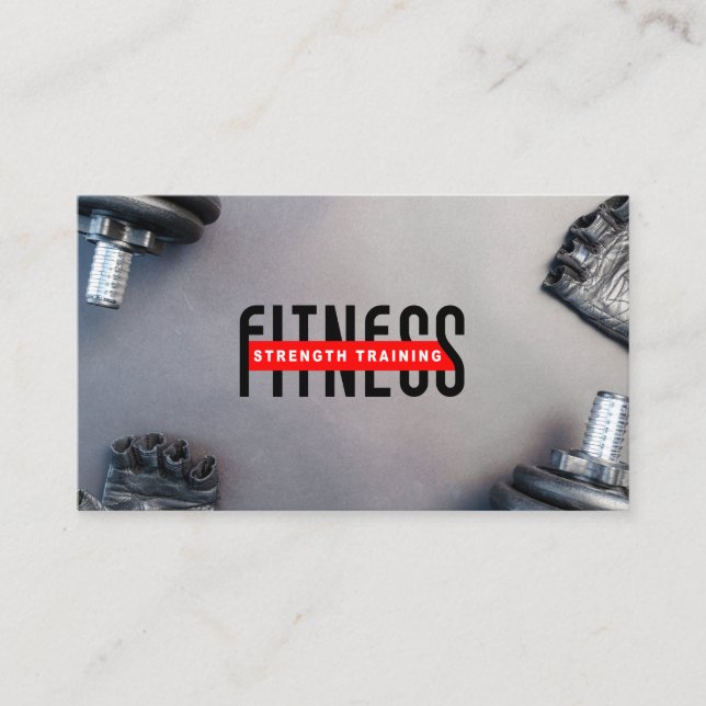 Fitness-Stärke-Training Personal Trainer Terminkarte (Vorderseite)