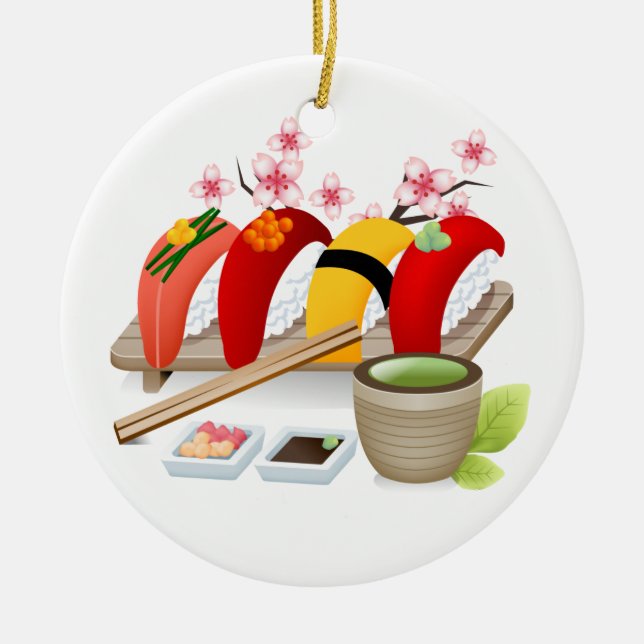 Fitness - Sushi! von SRF Keramikornament (Vorne)