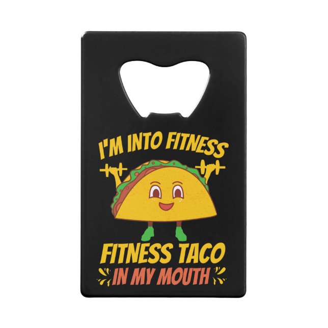 Fitness Taco Exercise Gym Geldbeutel Flaschenöffner (Vorderseite)