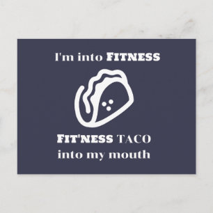 Fitness TACO Funny Sarcastic Novelty Graphic Gesch Postkarte