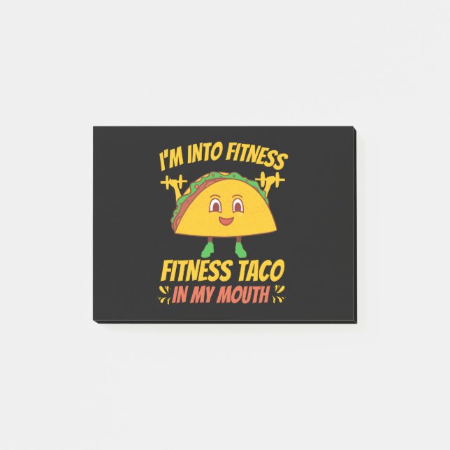 Fitness Taco Übungsym Post-it Klebezettel (Vorderseite)