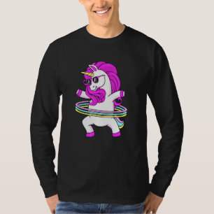 Fitness-Tanz-Einhorn-Hula-Hoop T-Shirt
