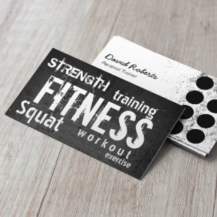 Fitness Trainer Beruflich Dark Loyalty Punch Treuekarte