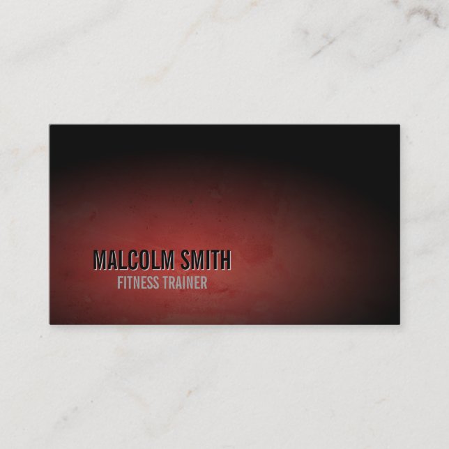 Fitness Trainer Business Card Sportdarm Grunge Visitenkarte (Vorderseite)