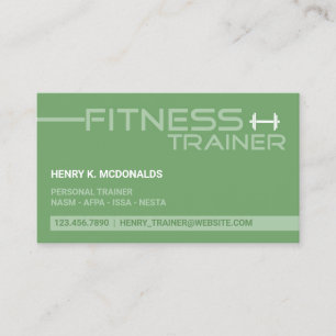 Fitness Trainer Business Card Visitenkarte