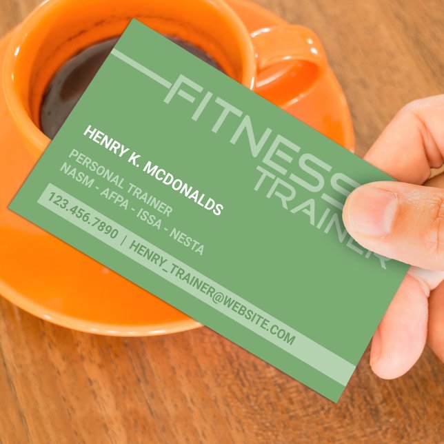 Fitness Trainer Business Card Visitenkarte (Von Creator hochgeladen)