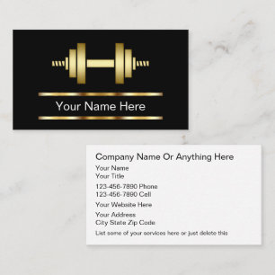 Fitness Trainer Business Cards Visitenkarte