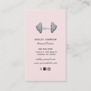 Fitness-Trainer Erröten Visitenkarte