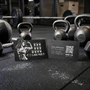 Fitness Trainer Gym Kettlebell Class Treue zum Wac Visitenkarte