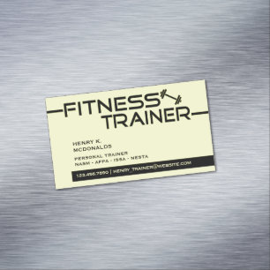 Fitness Trainer Magnetische Visitenkarte