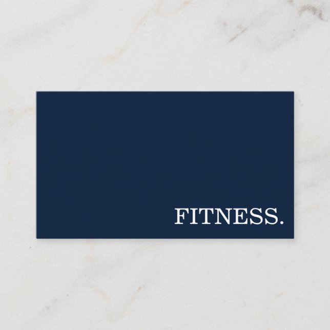 Fitness Trainer Minimal Visitenkarte (Vorderseite)
