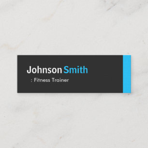 Fitness Trainer - Personal Aqua Blue Mini Mini Visitenkarte