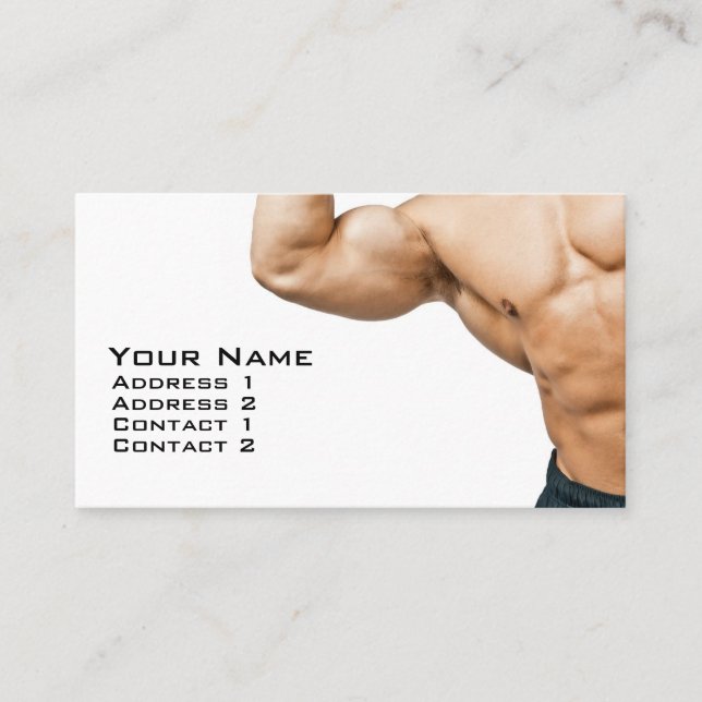 Fitness-Trainer Visitenkarte (Vorderseite)