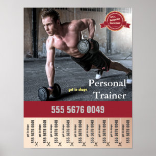 Fitness Trainer Werbung Flyer Poster