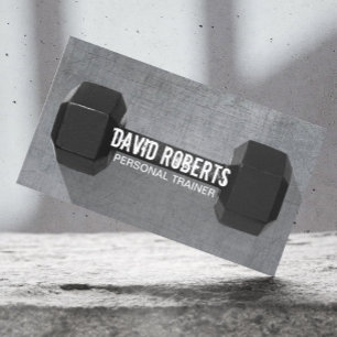 Fitness-Trainerberuflicher Dumbbell-cooles Metall Visitenkarte