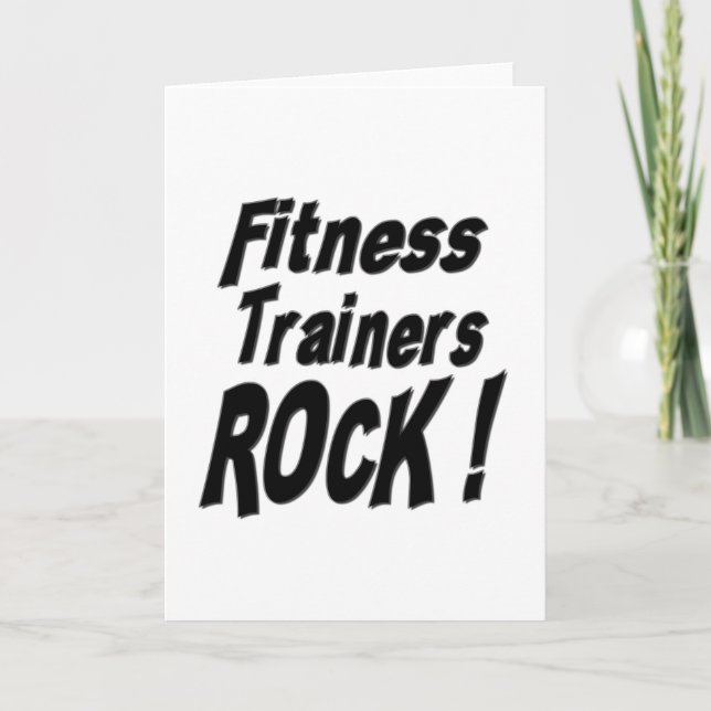 Fitness Trainers Rock! Grußkarte Karte (Vorderseite)