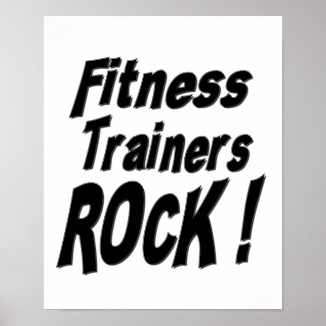 Fitness Trainers Rock! Poster Print (Vorne)