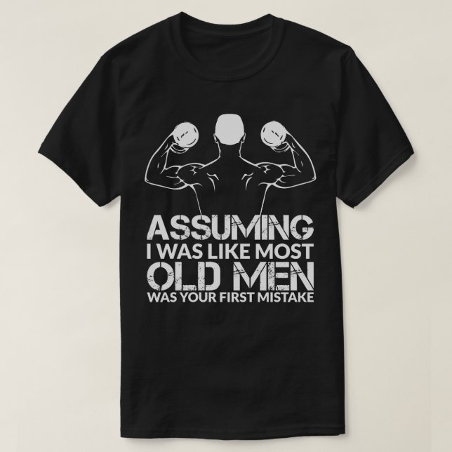 Fitness Training Old Man T-Shirt (Design vorne)