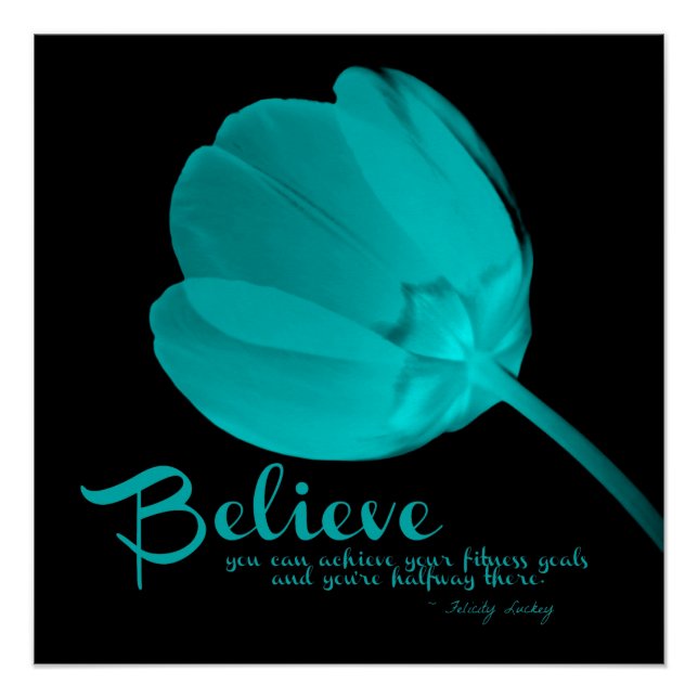Fitness Tulip Light Blue Glaube Poster (Vorderseite)