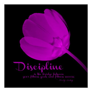 Fitness Tulip Lila Discipline Poster
