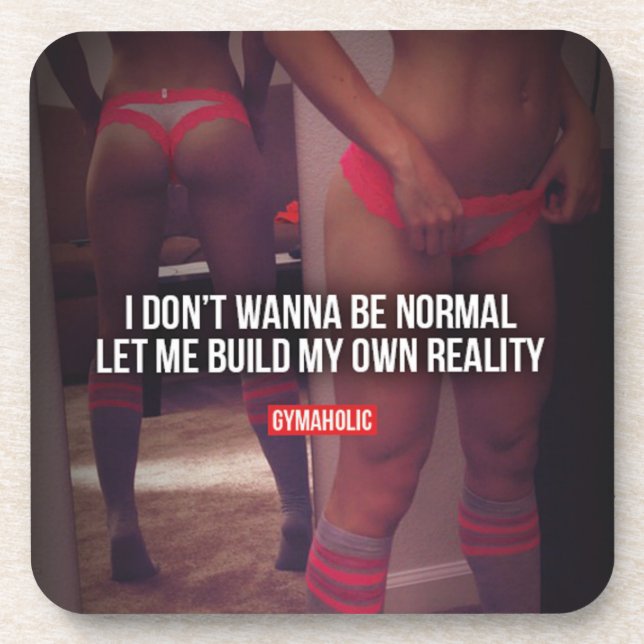 Fitness und Bodybuilding Motivation Getränkeuntersetzer (Vorderseite)