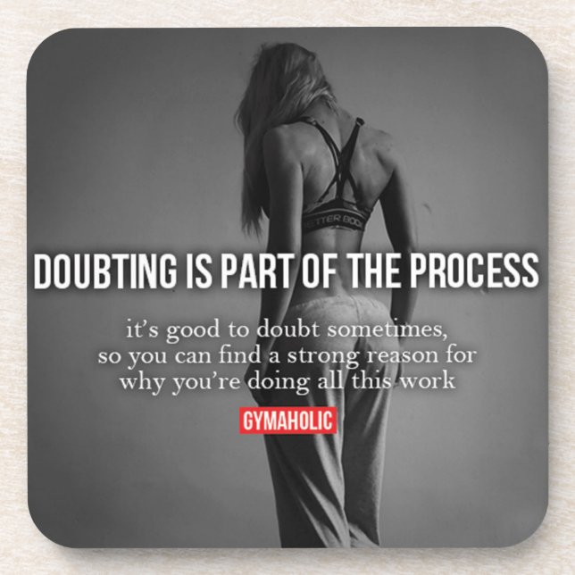 Fitness und Bodybuilding Motivation Getränkeuntersetzer (Vorderseite)