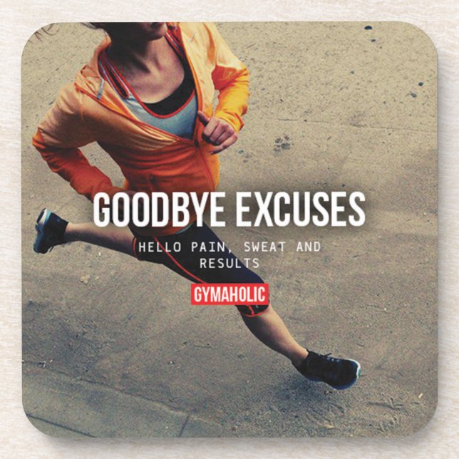 Fitness und Bodybuilding Motivation Getränkeuntersetzer (Vorderseite)