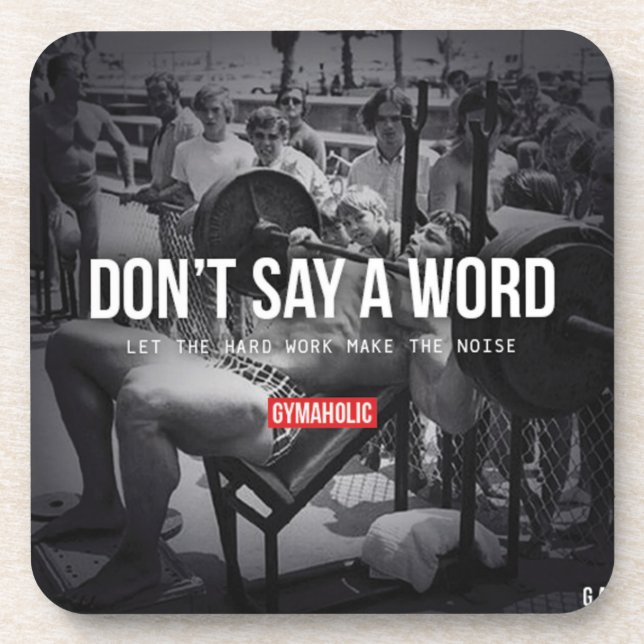 Fitness und Bodybuilding Motivation Getränkeuntersetzer (Vorderseite)